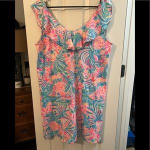 Lilly Pulitzer bright Summer Cotton Dress NWOT Size L
